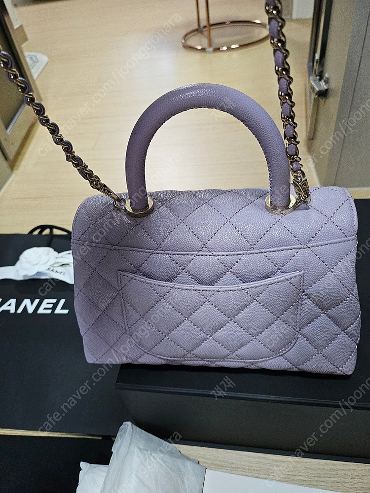 샤넬 코코핸들 미듐 라벤더 시즌색상 판매--1