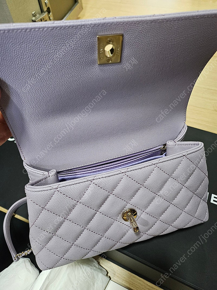 샤넬 코코핸들 미듐 라벤더 시즌색상 판매--3