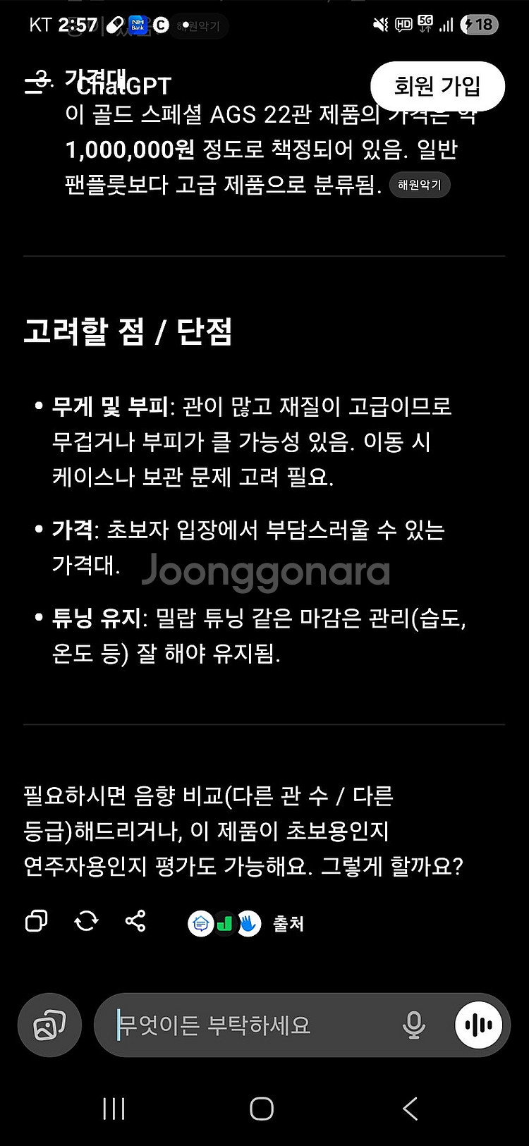 아도니스 팬플룻 AGS-22중급용--5
