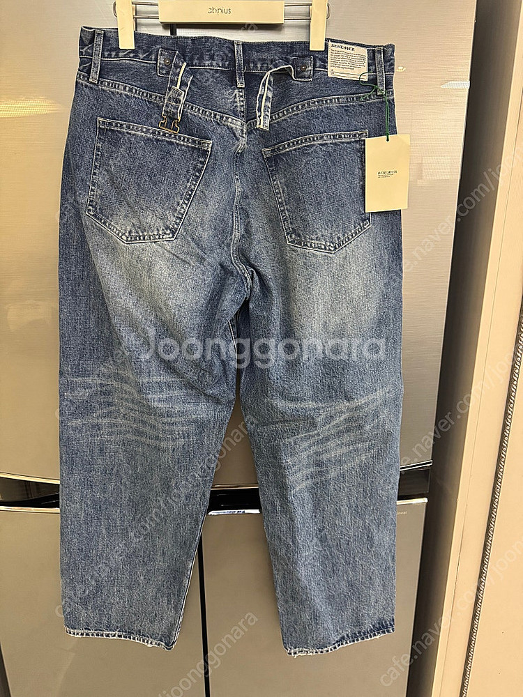 (택달린 새상품) 비헤비어 523L 셀비지 데님 워시드블루--2