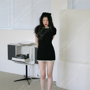 프레클 니트 미니 원피스