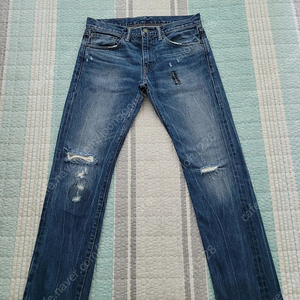 리바이스 511. Whiteoak Conemills 화이트오크 콘밀 셀비지데님. 31사이즈 / 리바이스 재팬 MIJ 511. 진청워싱 스판슬림진. 탭30(실 32사이즈)