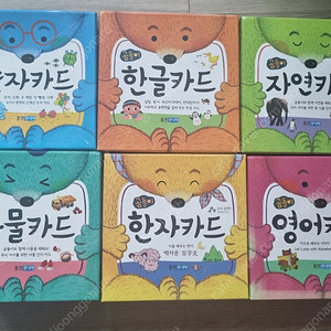 웅진주니어 곰돌이카드 자연 한글 한자 영어 숫자 카드