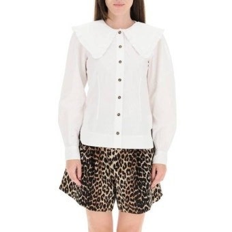 가니 ganni 포플린 화이트 블라우스 새상품 정품--0