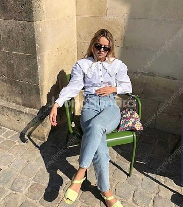 가니 ganni 포플린 화이트 블라우스 새상품 정품--4