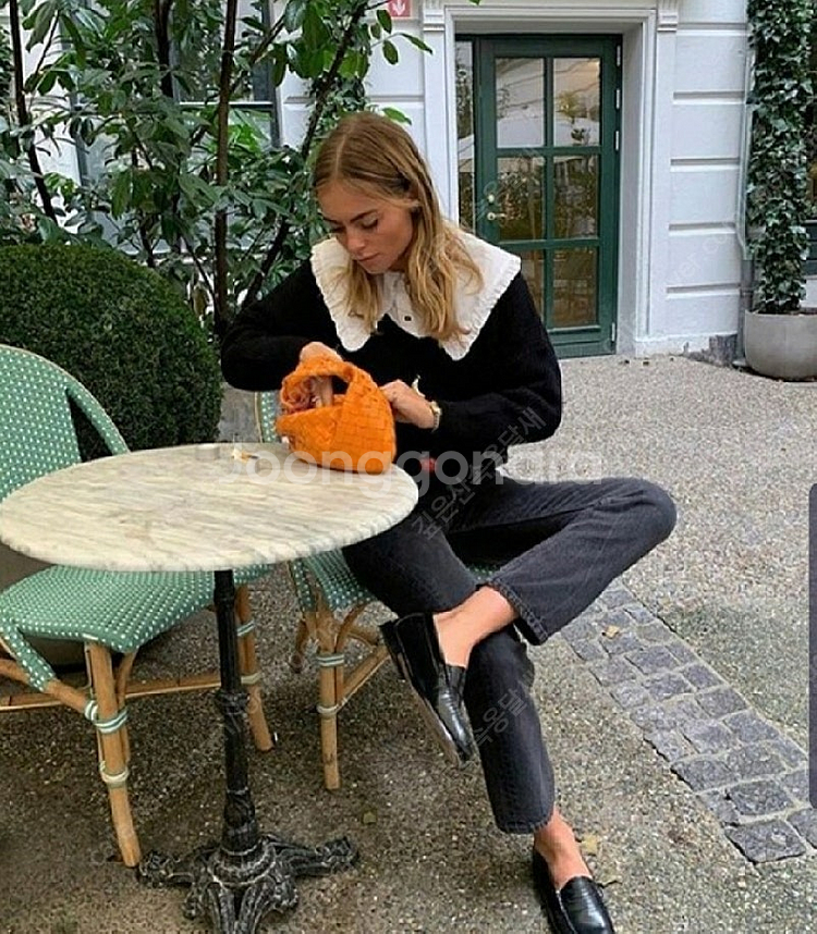 가니 ganni 포플린 화이트 블라우스 새상품 정품--6