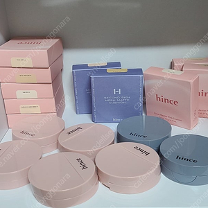 힌스 쿠션 본품 블루쿠션, 핑크쿠션