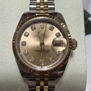 로렉스 여성용데이저스트 텐포인트 샴페인골드