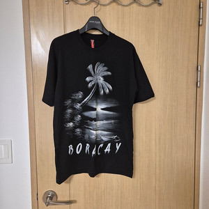 필리핀 보라카이 검정 티셔츠
