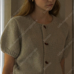 새상품) 노운베러 토글 알파카 반팔 가디건