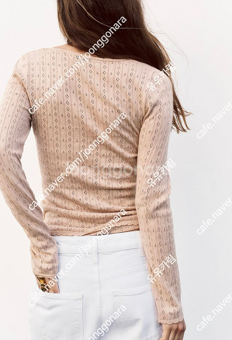 ZARA 자라 포인텔 티셔츠, 레이스 티셔츠, 자라 아...--3