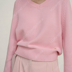 완료 (새제품)유메르 루 레글런 니트 핑크