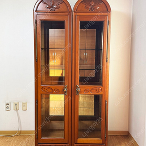 고급 원목 장식장 2개세트