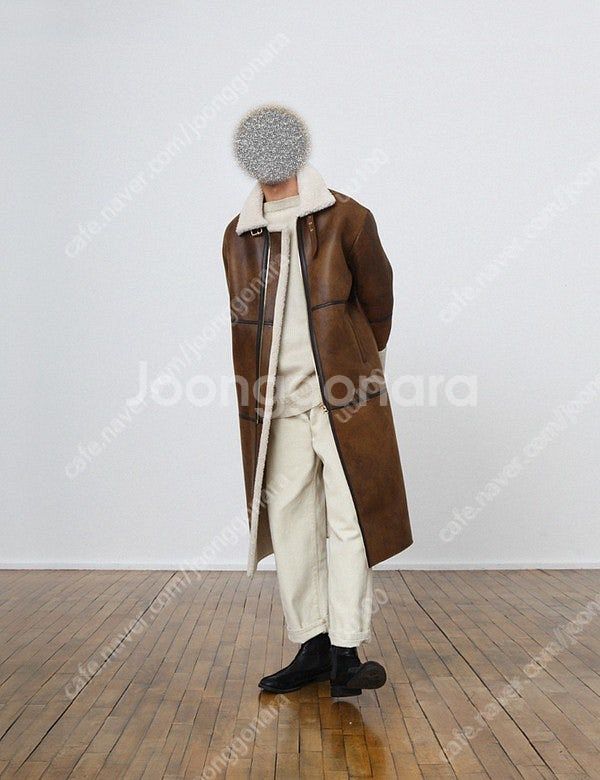 (정품)셀렉티즘 롱무스탕 코트 판매--0