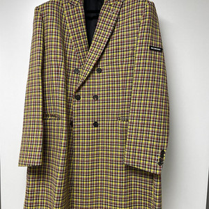 정품 20ss 발렌시아가 슬리브 로고 체크코트 새상품 79만원 판매.