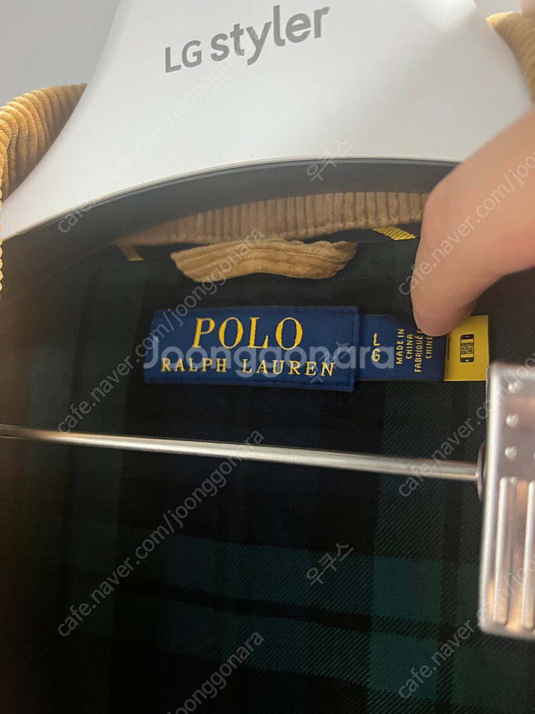 폴로 랄프로렌 코듀로이 바라쿠다 자켓 브라운 L(QR정...--2