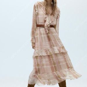 zara 자라 프릴 벨트 미디 원피스 99900-49900 택있는 새상품