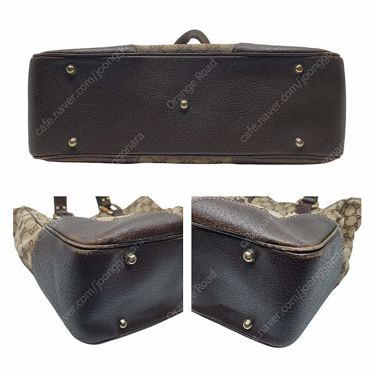 구찌 GG 캔버스 뱀부 토트백 베이지 가방 백--8