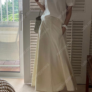 시에 24ss 셀브릿지 스커트 크림 스탠다드 크림s