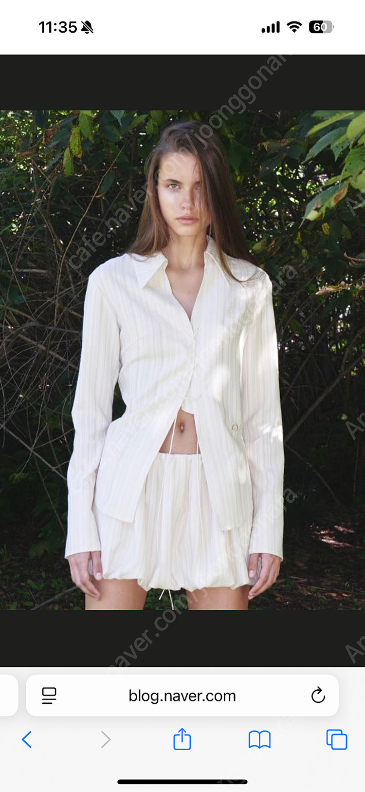 더오픈프로덕트 레이스업 셔츠--6