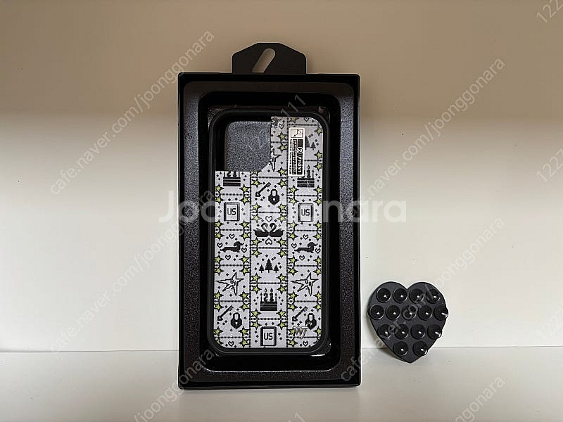 그레이시 에이브럼스 스타일 아이폰 15케이스+블랙 하트 양면 흡착(6.99cm*6.2cm) 홀더--0