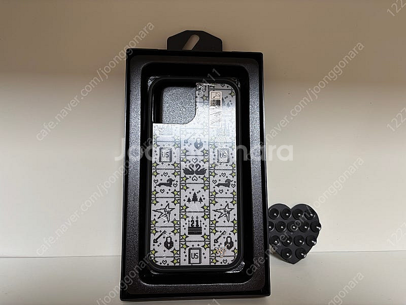 그레이시 에이브럼스 스타일 아이폰 15케이스+블랙 하트 양면 흡착(6.99cm*6.2cm) 홀더--4