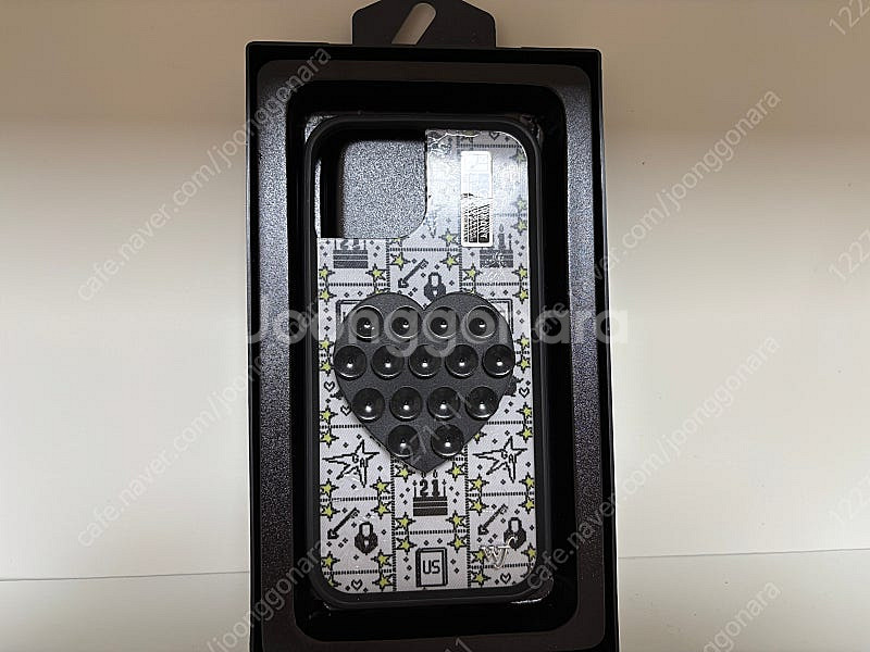 그레이시 에이브럼스 스타일 아이폰 15케이스+블랙 하트 양면 흡착(6.99cm*6.2cm) 홀더--5