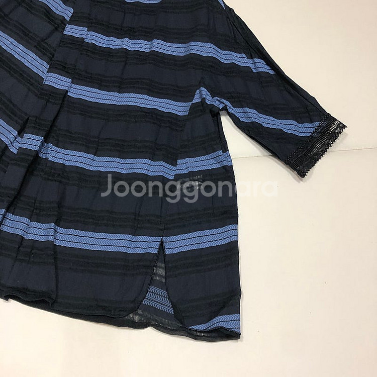 구호 시스루 스트라이프 레이스 코튼 블라우스 셔츠 올드...--2