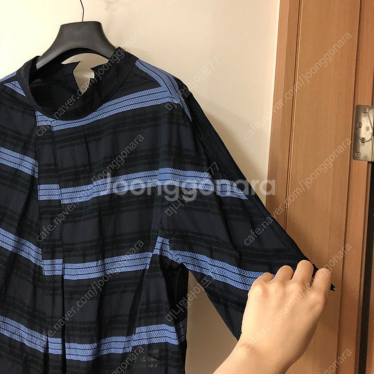 구호 시스루 스트라이프 레이스 코튼 블라우스 셔츠 올드...--8