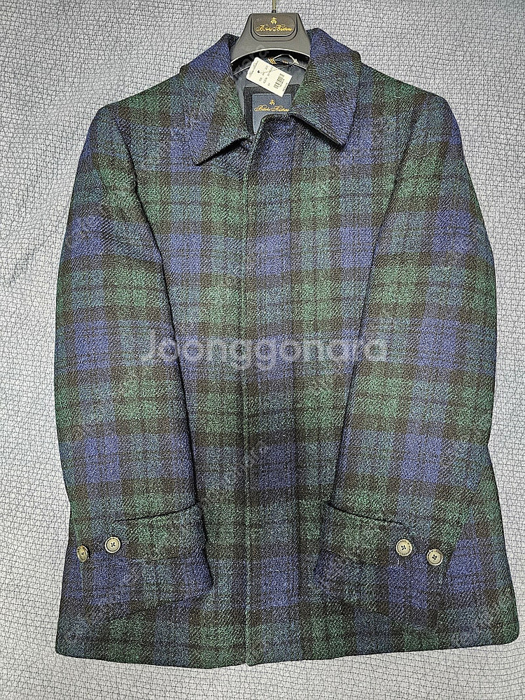 브룩스 브라더스 해리스 트위드 블랙워치 워킹코트 새상품--0