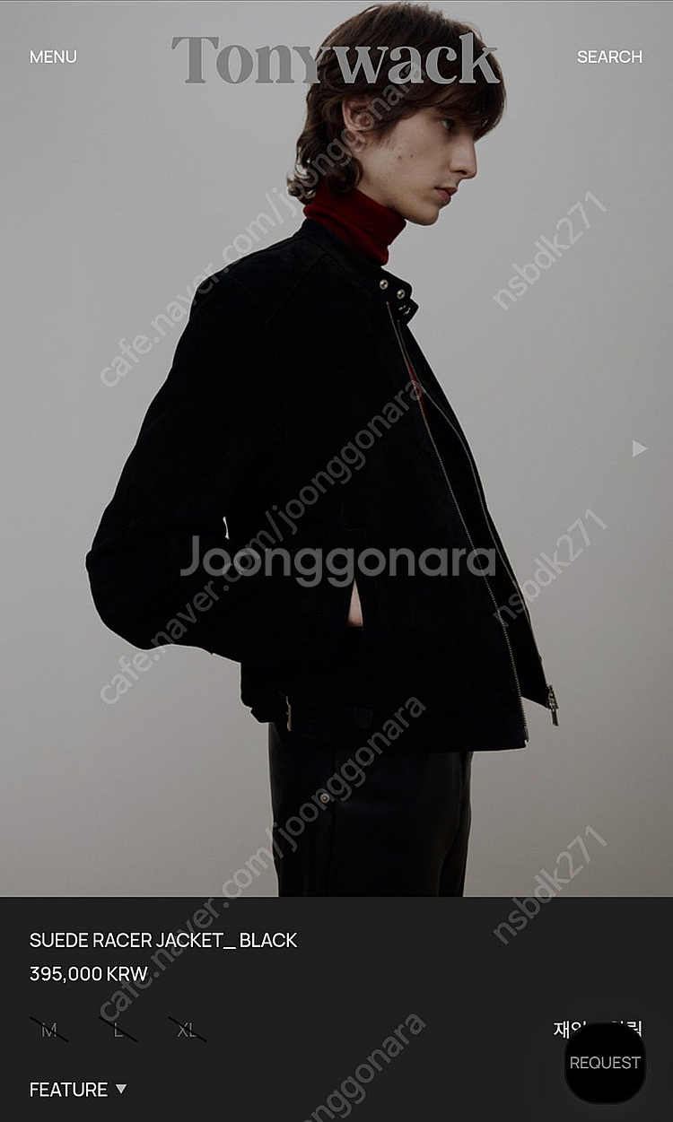 토니웩 / 스웨이드 레이서 블랙 / L--4