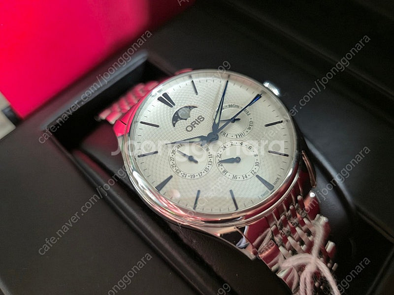 오리스 아뜰리에 컴플리케이션 문페이즈 블루핸즈 오토매틱--2