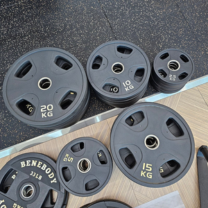 플러그 휘트니스 폴리 중고 중량 원판 315kg 세트
