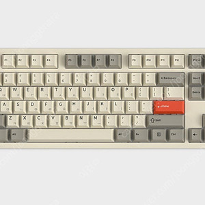 다얼유 A87PRO LCD유무선 기계식키보드 레트로베이지 저소음머스타드축 미개봉새제품