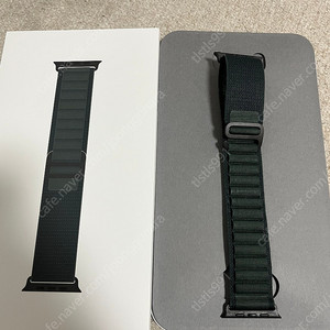 애플워치 정품 49mm 다크 그린알파인루프 M A급
