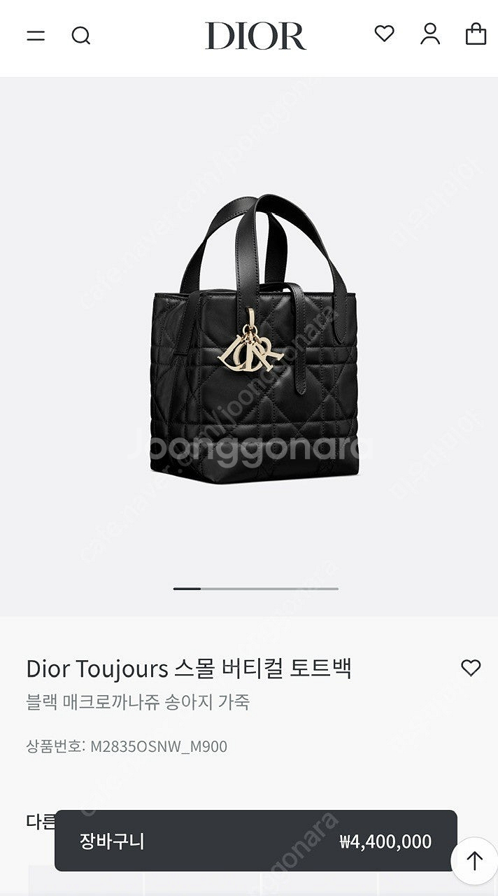 디올 뚜주흐 스몰 버티컬 토트백 (판교 현백 구입)--0