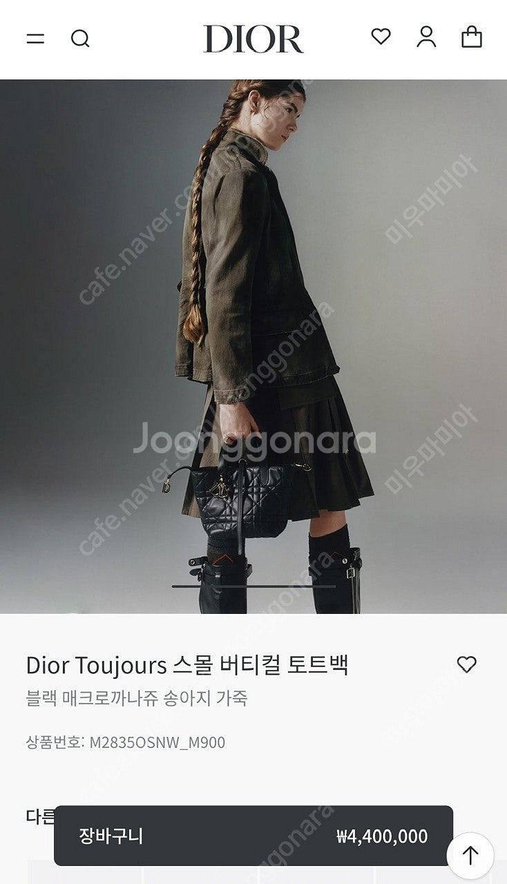 디올 뚜주흐 스몰 버티컬 토트백 (판교 현백 구입)--1