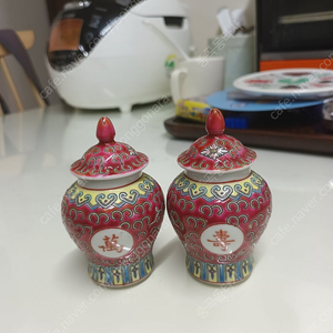 중국 미니도자기 2점