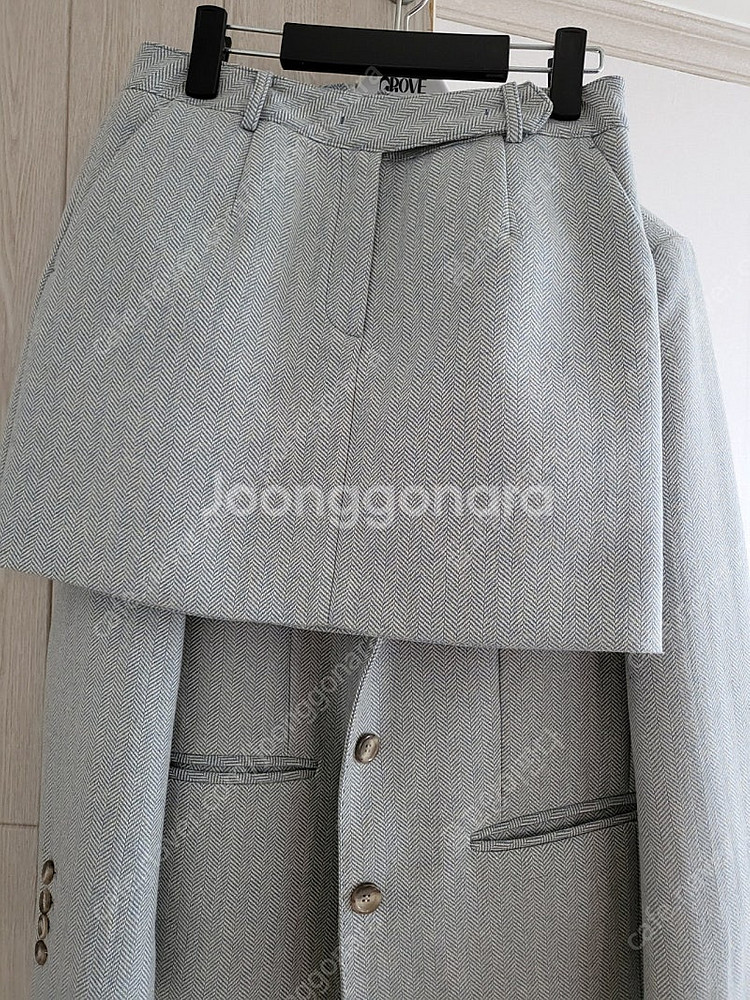 그로브 자켓 스커트 셋업 라이트블루--1