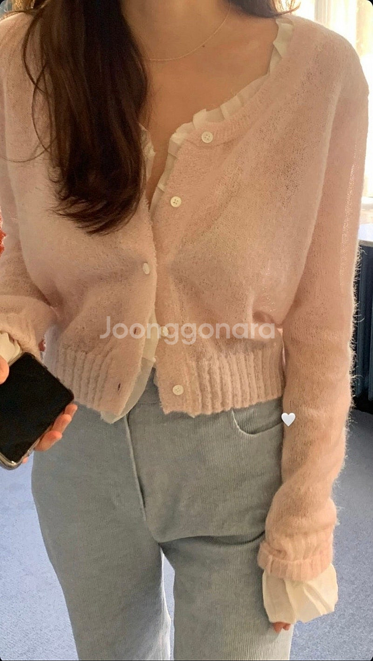 타낫 Tulipa 튤리파 레이스 니트 가디건--9