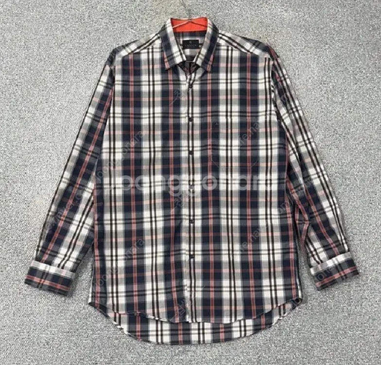 [100] 랑방 드레스 체크 셔츠--0