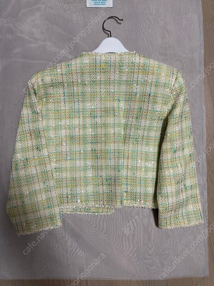프레클 캔디 트위드 크롭 자켓 민트 / 새상품--1