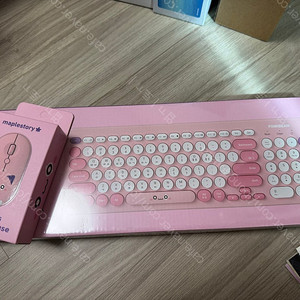 메이플스토리 핑크빈 키보드 + 마우스 세트