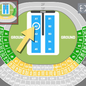 뮤즈 내한 콘서트 A2 3300번대 MUSE 양도 A구역 공연 티켓 스탠딩
