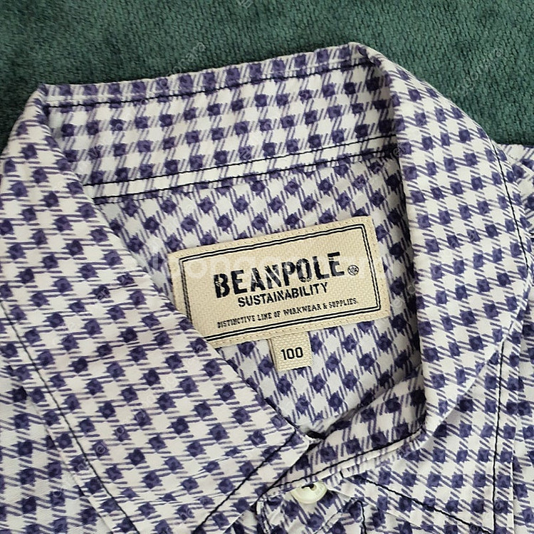 남자100 빈폴 체크셔츠--1