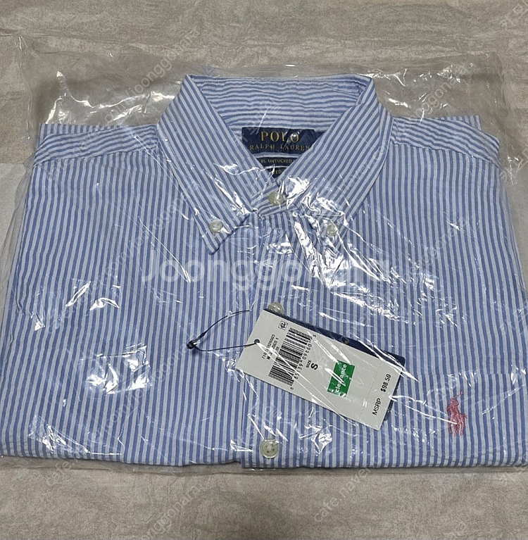 폴로 시어서커 남성 반팔 셔츠 s (새상품) 택포--1