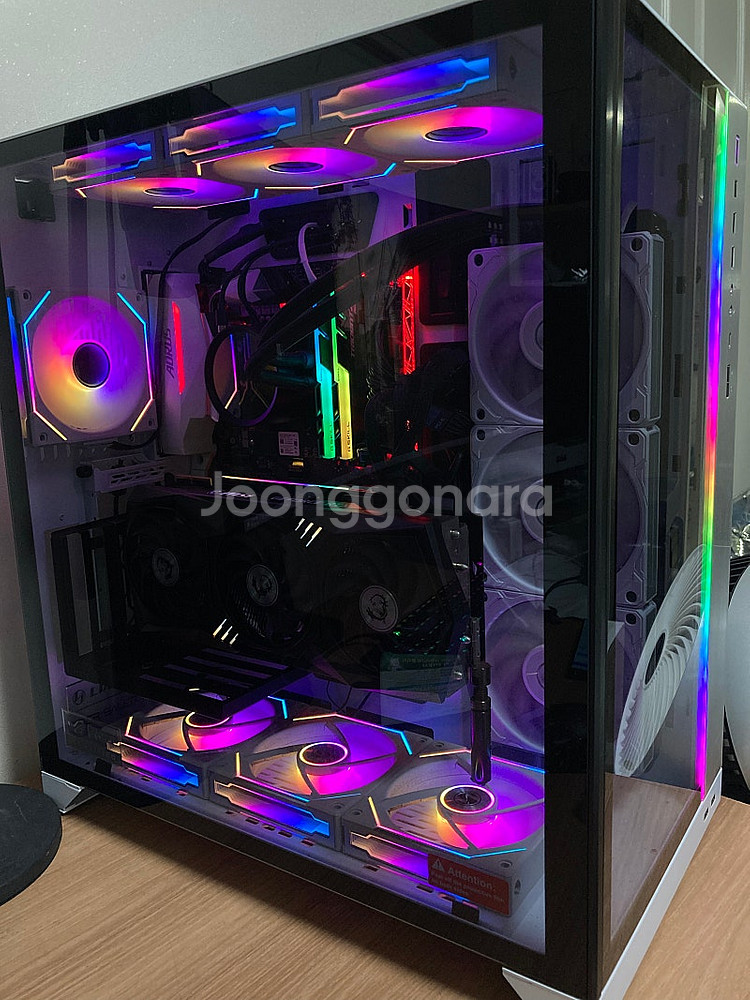리안리 PC-O11D XL ROG 화이트 + 리안리 라...--2