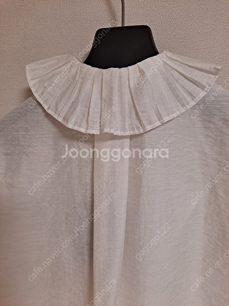 랑방 러플 로고 버튼 블라우스 55~66--7