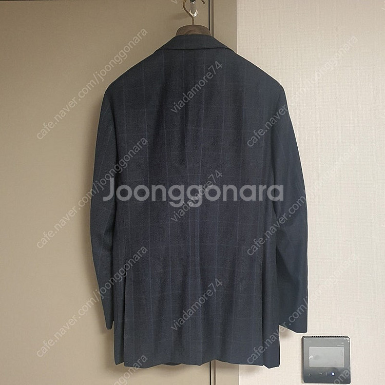 비스포크 테일러 네이비 체크 자켓--4