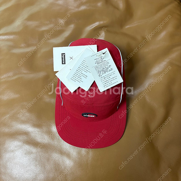 (Supreme x Nike) 슈프림x나이키 에어맥스 레드 캠프캡 모자--4